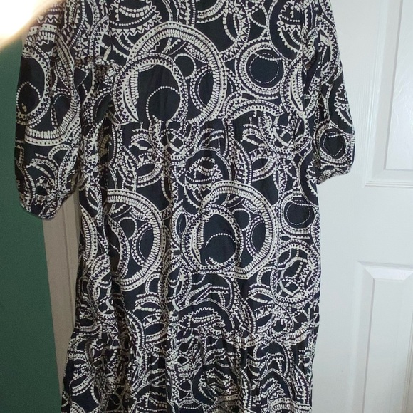 Anthropologie Maeve Bettina in Black White Print Cotton Shirt Dress 2XL   AA11 - Picture 6 of 10